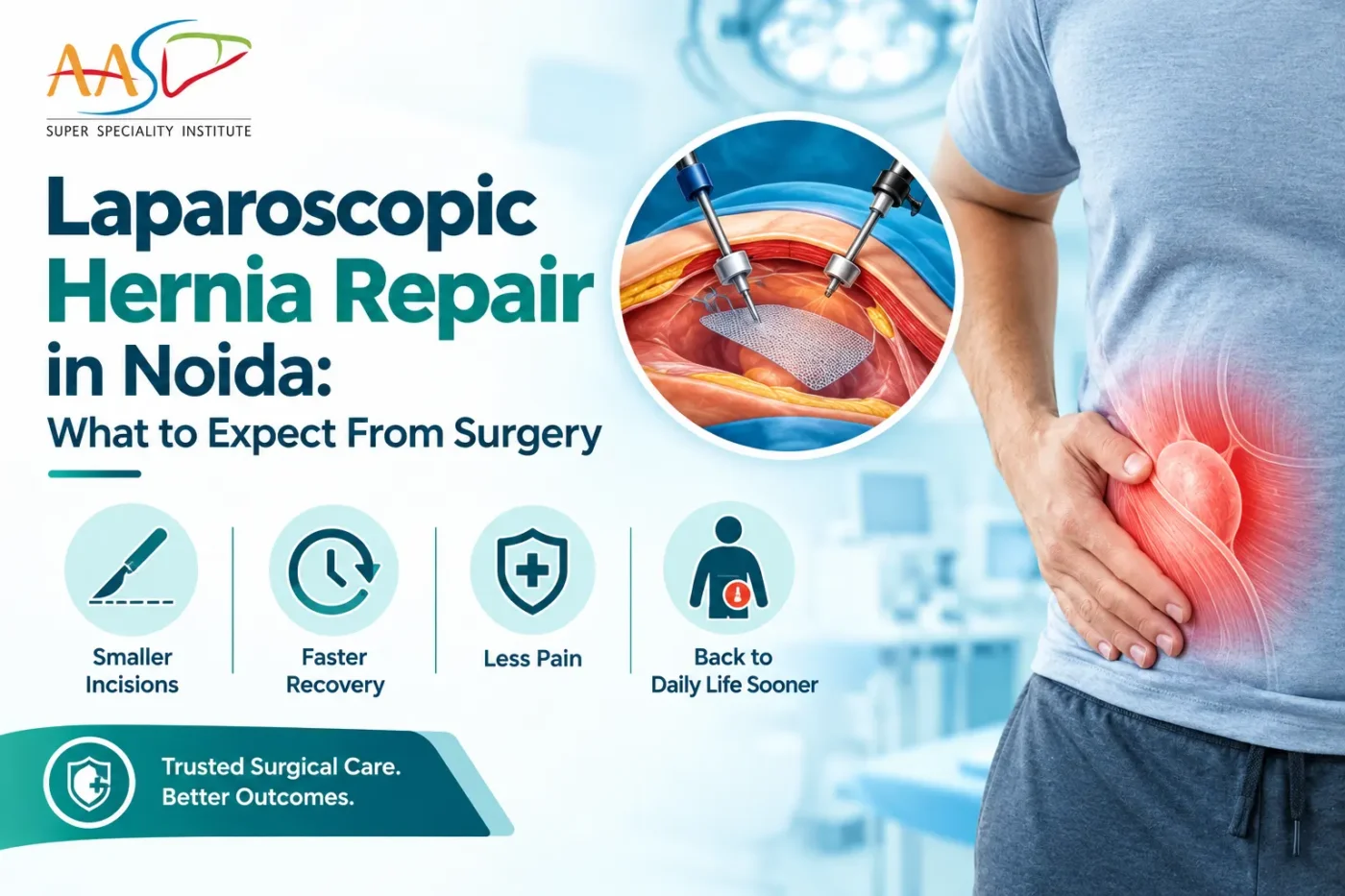 Laparoscopic Hernia Repair in Noida: What to Expect From Surgery